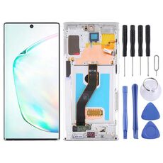 Schermo LCD originale per Samsung Galaxy Note10+ 4G/Note10+ 5G SM-N976/N975 digitalizzatore Assemblea completa con cornice (argento)