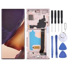Schermo LCD originale Super AMOLED per Samsung Galaxy Note20 Ultra SM-N986 (versione 5G) digitalizzatore assemblaggio completo con cornice (oro)
