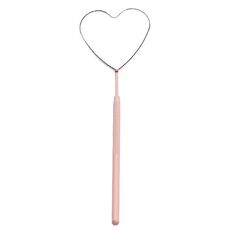 3PCS In Acciaio Inox A Forma di Cuore Innesto Ciglia Specchio di Ispezione Strumento di Bellezza (Ragazza Rosa)