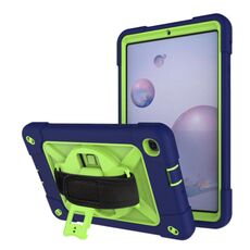 Per Samsung Galaxy Tab A 8.4 T307 Robot a colori a contrasto Custodia in silicone + PC Tablet (blu navy giallo verde)