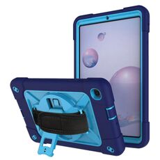 Per Samsung Galaxy Tab A 8.4 T307 Robot a colori a contrasto Custodia in silicone + PC Tablet (blu navy)