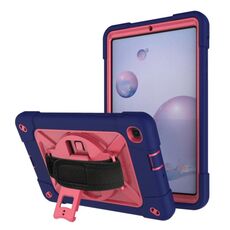 Per Samsung Galaxy Tab A 8.4 T307 Robot a colori a contrasto Custodia in silicone + PC Tablet (blu navy rosa)