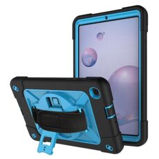 Per Samsung Galaxy Tab A 8.4 T307 Robot a colori a contrasto Custodia in silicone + PC Tablet (nero blu)