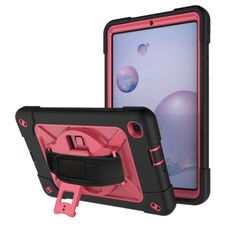 Per Samsung Galaxy Tab A 8.4 T307 Robot a colori a contrasto Custodia in silicone + PC Tablet (nero rosa rosso)