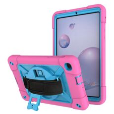 Per Samsung Galaxy Tab A 8.4 T307 Robot a colori a contrasto Custodia in silicone + PC Tablet (rosa rossa blu)