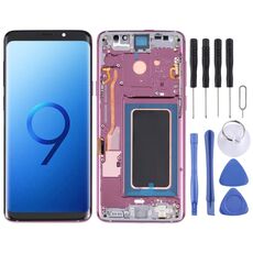 Schermo LCD Super AMOLED per Galaxy S9+ / G965F / G965F / DS / G965U / G965W / G9650 digitalizzatore assemblaggio completo con cornice (viola)