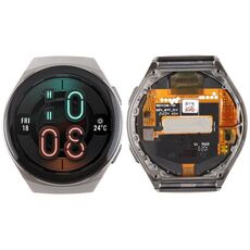 Schermo LCD originale e digitalizzatore assemblaggio completo con cornice per Huawei Watch GT 2e HCT-B19 (grigio)