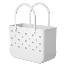 Borsa da spiaggia impermeabile con foro in EVA per esterni (bianco)