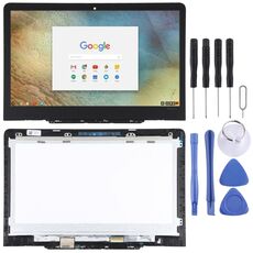 Schermo LCD OEM per Lenovo Chromebook YOGA N23 Digitizer Assemblaggio completo con cornice (nero)