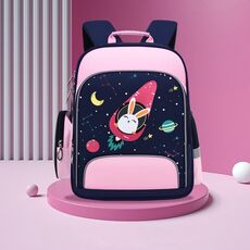 6623 Cartoni animati per bambini Zainetto con strisce riflettenti, taglia: L (blu rosa)