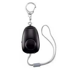 BJY-08 Allarme di autodifesa per donne con doppio LED luminoso da 130 dB (nero)