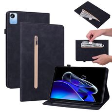 Custodia per tablet in pelle con cerniera in tinta unita Realme Pad X Skin Feel (nera)