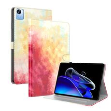 Per Realme Pad X Custodia per tablet in pelle con motivo ad acquerello (Spring Cherry)