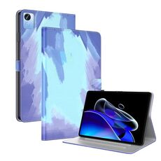 Per Realme Pad X Custodia per tablet in pelle con motivo ad acquerello (neve invernale)