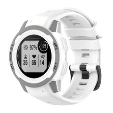 Per cinturino sportivo in silicone a tinta unita Garmin Instinct 2S (bianco)
