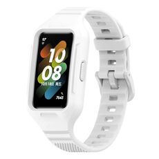Per Huawei Band 8 / Huawei Band 7 / Honor Band 6 Cinturino in silicone integrato universale (bianco)