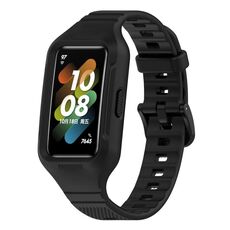 Per Huawei Band 8 / Huawei Band 7 / Honor Band 6 Cinturino in silicone integrato universale (nero)