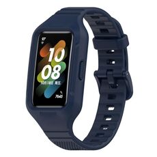Per Huawei Band 8 / Huawei Band 7 / Honor Band 6 Cinturino in silicone integrato universale (blu notte)