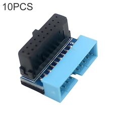 10 PCS 3.0 19P 20P Adattatore di estensione maschio-femmina della scheda madre, modello: PH19A (nero blu)