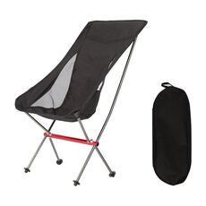 Sedia pieghevole in lega di alluminio ultraleggera portatile da spiaggia da campeggio all'aperto (nero)