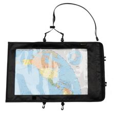H139 Borsa per mappe impermeabile da campeggio trasparente per arrampicata all'aperto (nera)
