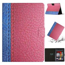 Per Amazon Kindle Paperwhite 4/3/2/1 Custodia per tablet in pelle intelligente a tinta unita (rosa rossa)