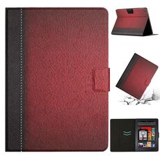 Per Amazon Kindle Paperwhite 5 Custodia per tablet in pelle a tinta unita con cuciture (rosso)