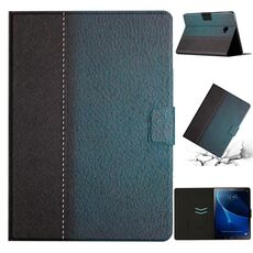 Per Samsung Galaxy Tab A 10.1 T580 Custodia per tablet in pelle a tinta unita con cuciture (verde)