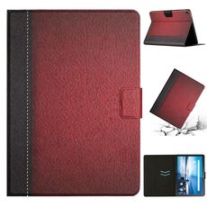 Per Lenovo Tab M10 X605F X505 Custodia per tablet in pelle a tinta unita con cuciture (rosso)