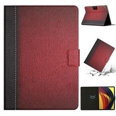 Per Lenovo Tab P11 Custodia per tablet in pelle a tinta unita con cuciture (rosso)