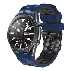 For Honor Watch GS Pro 22mm Cinturino in silicone bicolore modello calcio (blu notte + nero)