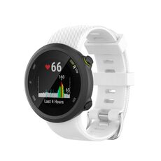 Per Garmin Forerunner 45 / Forerunner 45S cinturino universale in silicone tinta unita twill (bianco)