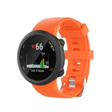 Per Garmin Forerunner 45 / Forerunner 45S cinturino universale in silicone tinta unita twill (arancione)