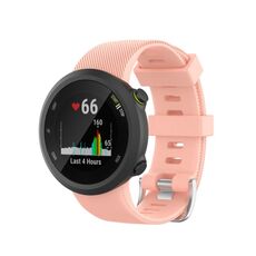 Per Garmin Forerunner 45 / Forerunner 45S cinturino universale in silicone tinta unita twill (rosa)