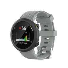 Per Garmin Forerunner 45 / Forerunner 45S cinturino universale in silicone tinta unita twill (grigio)