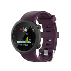 Per Garmin Forerunner 45 / Forerunner 45S cinturino universale in silicone tinta unita twill (viola)