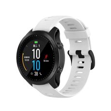 Per Garmin Forerunner945 / fenix5 Plus / Approach S60 cinturino in silicone monocromatico (bianco)