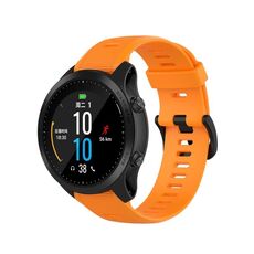 Cinturino in silicone monocromatico per Garmin Forerunner945 / fenix5 Plus / Approach S60 (arancione)