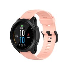 Cinturino in silicone monocromatico per Garmin Forerunner945 / fenix5 Plus / Approach S60 (rosa)