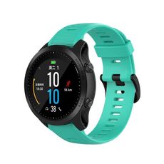Per Garmin Forerunner945 / fenix5 Plus / Approach S60 cinturino in silicone monocromatico (blu lago)