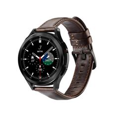 DUX DUCIS Cinturino in vera pelle da 20 mm per orologio Samsung Galaxy/Huawei/Honor (caffè)