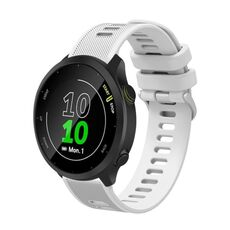Per Huawei Watch GT3 Pro 43mm 20mm Cinturino in twill di silicone (bianco)