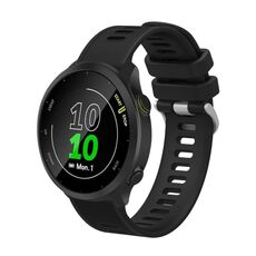 Per Huawei Watch GT2 42mm 20mm Cinturino in twill di silicone (nero)