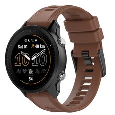 Per Garmin Instinct 2 Cinturino in silicone a tinta unita da 22 mm (colore caffè)