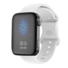 Per Xiaomi Mi Watch Cinturino in silicone con fibbia a farfalla da 18 mm (bianco)