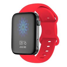 Per Xiaomi Mi Watch Cinturino in silicone con fibbia a farfalla da 18 mm (rosso)