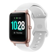 Per Xiaomi Haylou Smart Watch LS01 19mm Cinturino in silicone con fibbia a farfalla (bianco)
