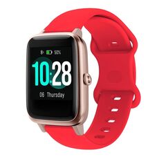 Per Xiaomi Haylou Smart Watch LS01 19mm Cinturino in silicone con fibbia a farfalla (rosso)
