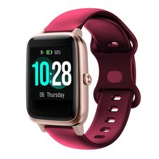 Per Xiaomi Haylou Smart Watch LS01 19mm Cinturino in silicone con fibbia a farfalla (rosso vino)