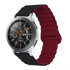 Per Xiaomi Haylou Smart Watch 2 LS02 / RS4 / RS4 Plus Cinturino magnetico in silicone con fibbia inversa (nero rosso vino)